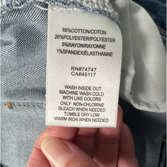 Natural Reflections, Size 14 Fray Hem Crop Destroyed Jeans Hi-Rise - Picture 13 of 14